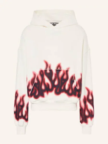 Palm Angels Oversized Mikina S Kapucí Flames režná