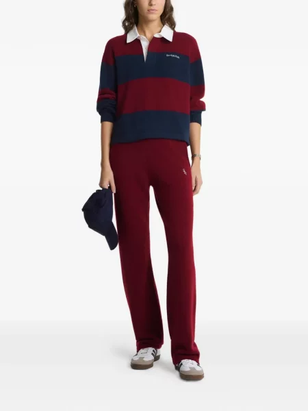 Pantaloni Sporty & Rich cu autograf roșu