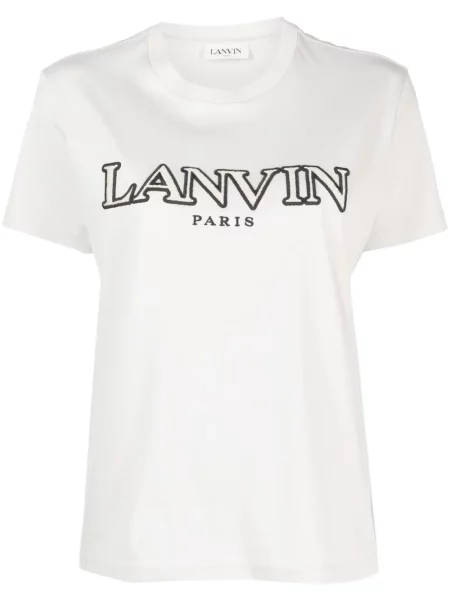 Tricou Lanvin cu broderie gri