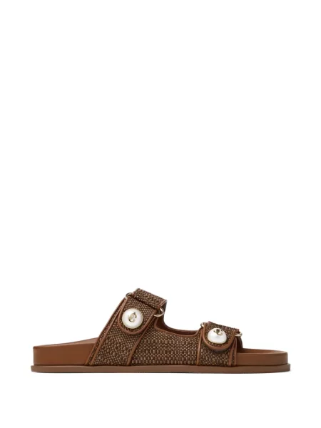 Sandale Jimmy Choo cu perle maro