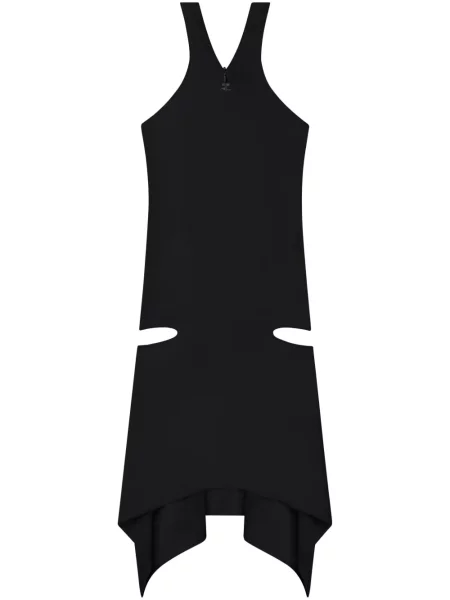 Mała sukienka mini Courreges z dżerseju garniturowa czarna