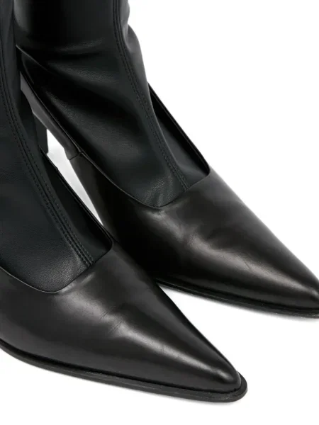 Cizme Mm6 Maison Margiela din piele cu toc înalt negru