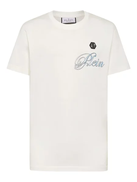 Tricou Philipp Plein cu imagine alb