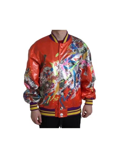 Kurtka bomber Dolce And Gabbana pomarańczowy