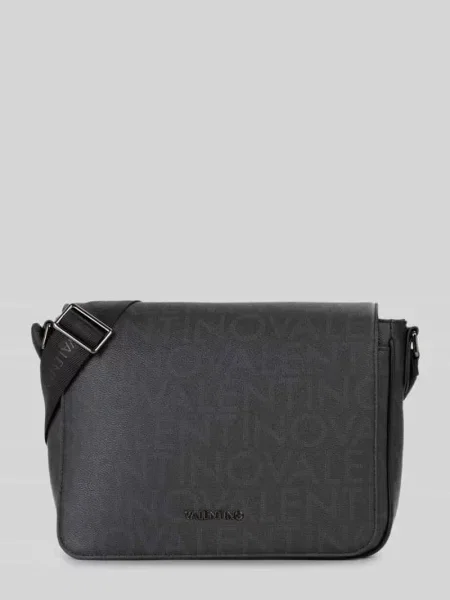 Torba na ramię z wytłaczanym logo model KING' Valentino Bags czarna
