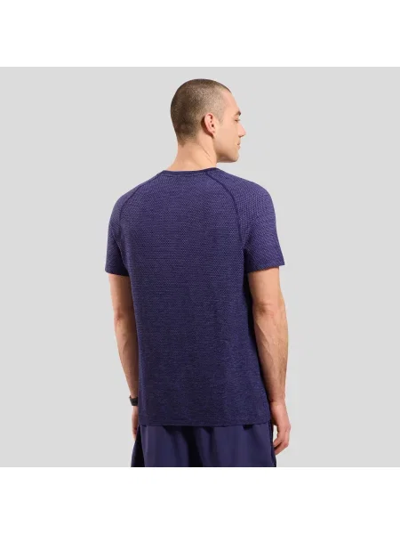 T-shirt de Sport Odlo ESSENTIAL SEAMLESS Col Rond niebieska