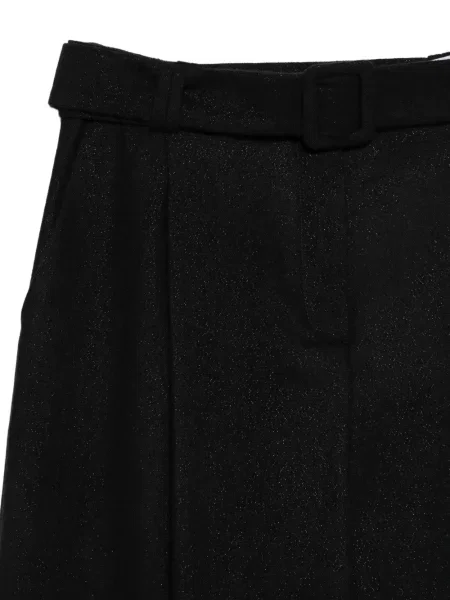 Cu centură pantaloni Eleventy negru