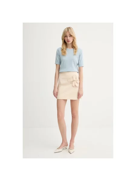 Spódnica mini Twinset beżowa