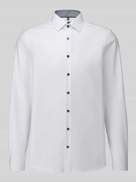 Body Koszula biznesowa o kroju slim fit z mieszanki bawełny Olymp Level 5 biała