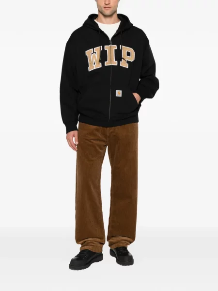 Pantaloni Carhartt Wip de catifea cord maro