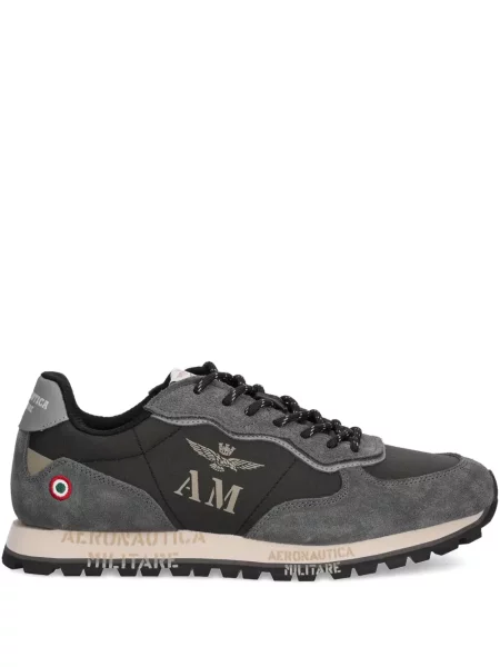 Sneakerși Aeronautica Militare cu imagine negru