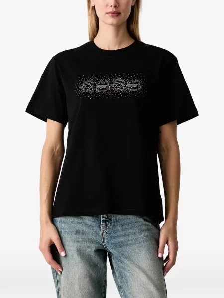 Stras tricou Karl Lagerfeld negru