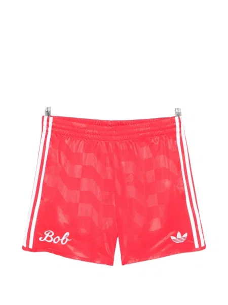 Pantaloni scurți Adidas cu dungi scurte roșu