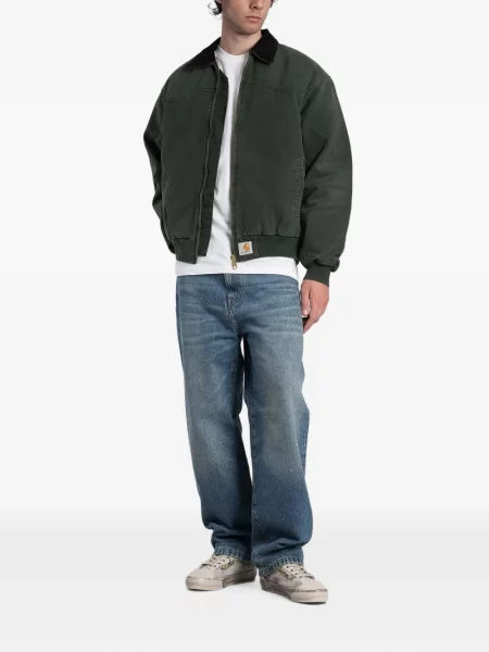 Geacă Carhartt Wip cu autograf verde