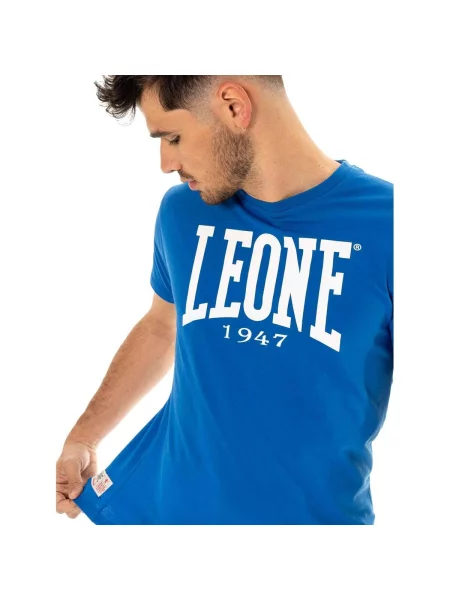 Rövid ujjú rövid póló Leone 1947 autogrammal kék