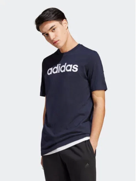 Tričko Adidas s výšivkou jersey modré