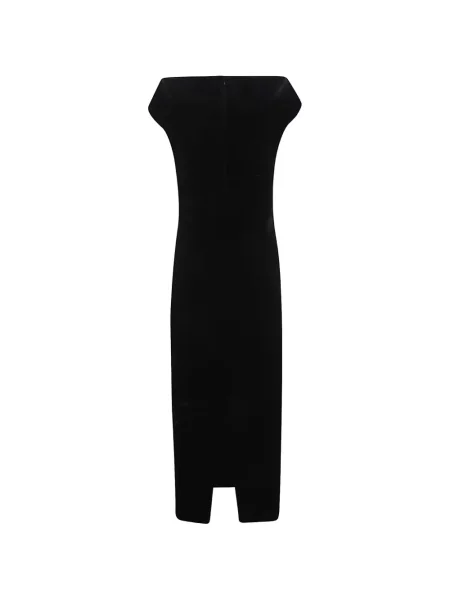 Rochie midi Roland Mouret de catifea negru