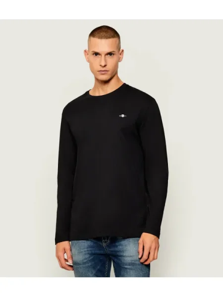 Tricou mânecă lungă Gant negru