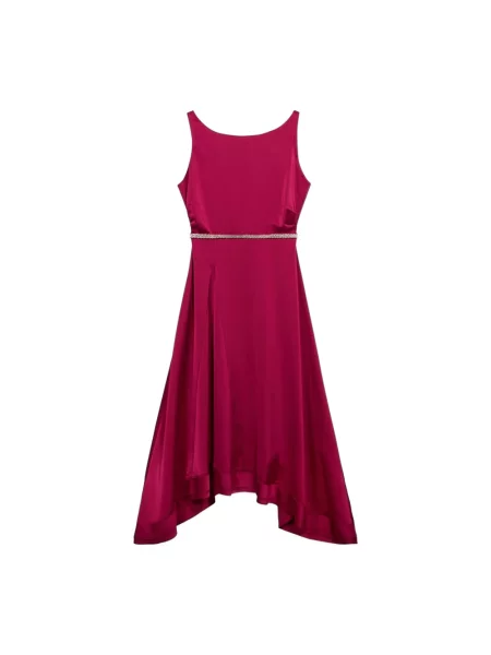 Satynowa długa sukienka maxi Oltre różowa