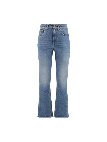 Jeansy Golden Goose z wysoką talią z autografem niebieskie