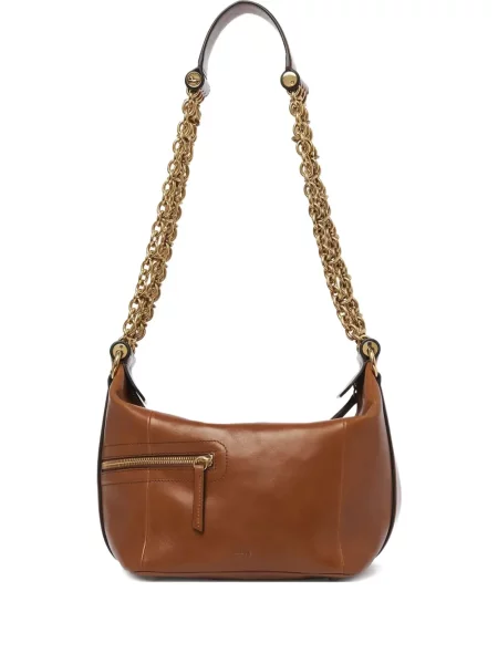 Colier Chloé din piele maro