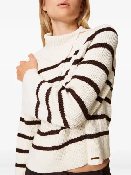 Pulover Twinset cu dungi alb