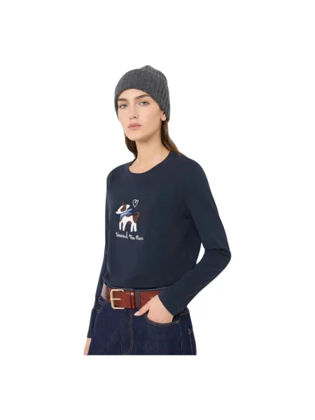 Weekend Max Mara longsleeve z WKDCESTINO niebieska
