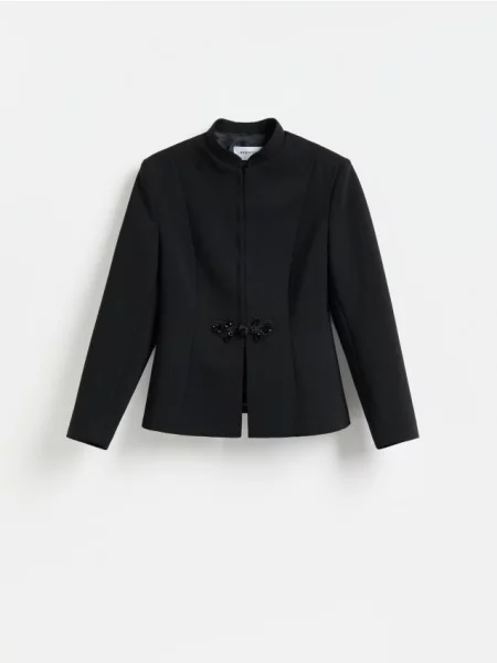 Reserved Blazer cu închidere decorativă negru