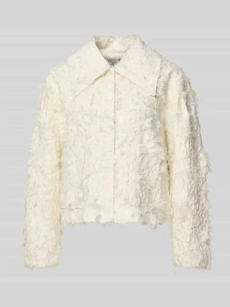 Kurtka z mieszanki z frędzlami model JANY' Copenhagen Muse biała