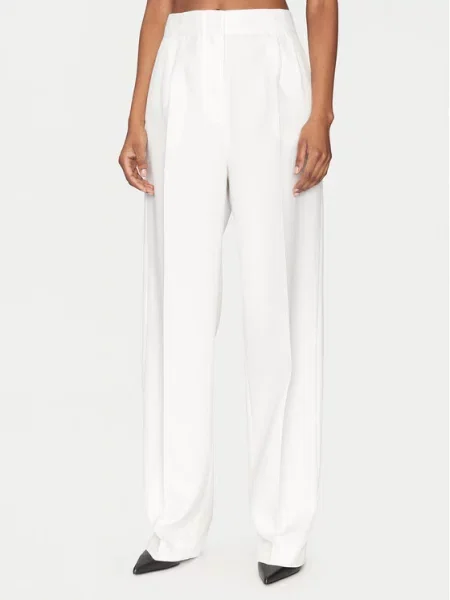 Hlače iz tkanine bela