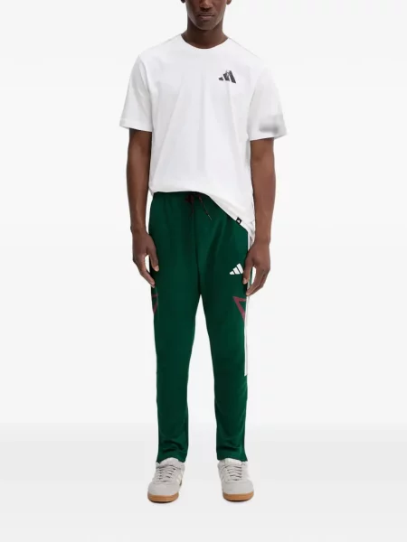 Τρέξιμο παντελόνι Adidas από διχτυωτό slip-on μαύρο