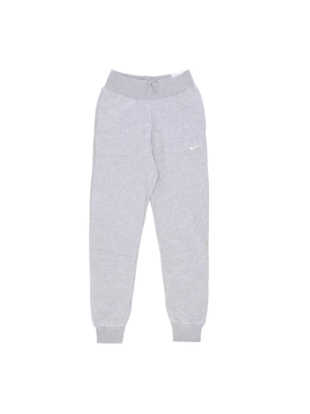 Spodnie dresowe Nike z wysoką talią polarowe szare
