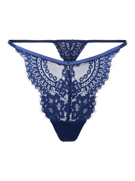 Hunkemöller Tanga gaćice Mabel tamno plava