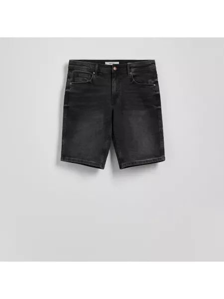 Reserved Džínové šortky slim fit šedá