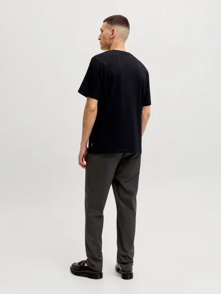 JACK & JONES Chino nohavice JPSTollie Connor tmavohnedá čierna