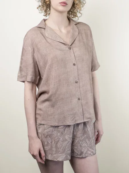 Рубашка Elegante коричневая