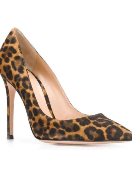 Raštuotos bateliai Gianvito Rossi leopardinės ruda