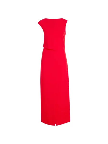 Rochie midi Proenza Schouler din crep până la genunchi de costum roșu