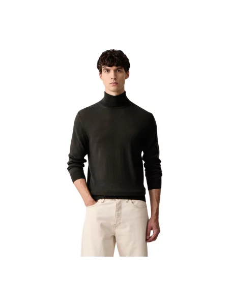 Sweter z golfem Armani Exchange szary
