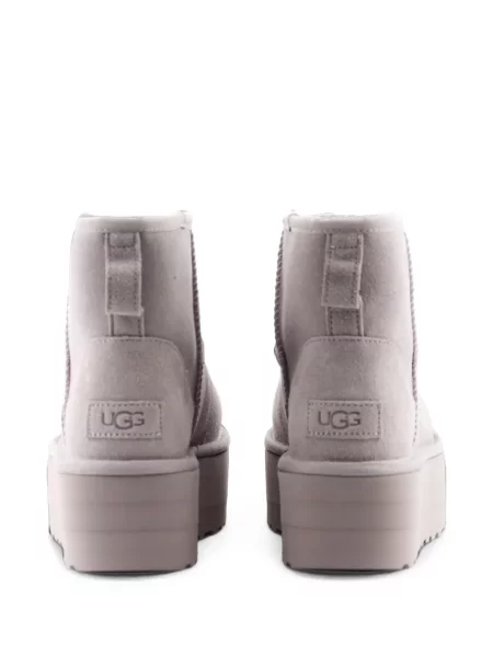 Botine Ugg din piele de căprioară cu platformă clasici gri