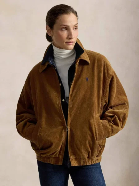 POLO RALPH LAUREN Geacă | Relaxed fit | catifea reiată bej