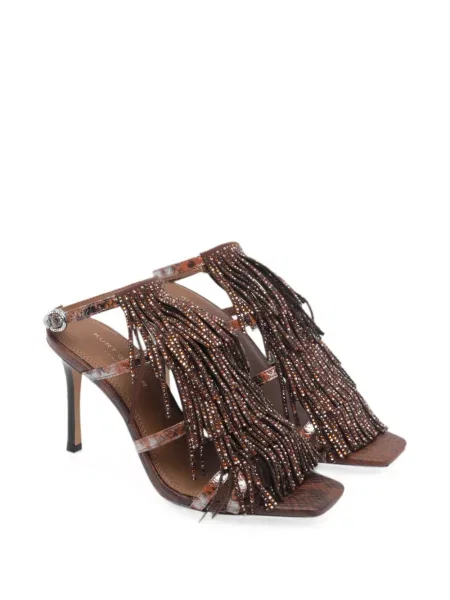 Сандали Kurt Geiger London с ресни кафяво