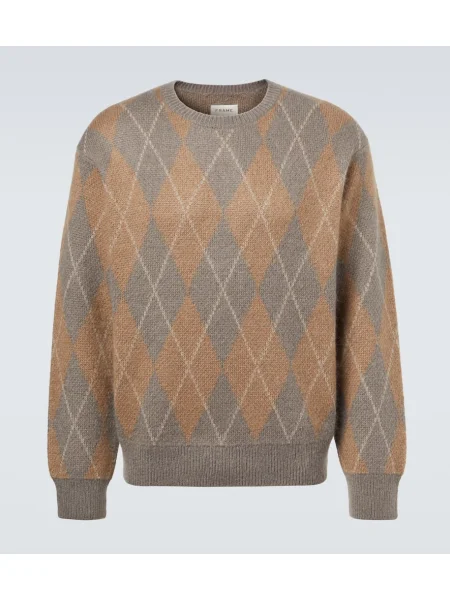 Pulover Frame cu model argyle maro