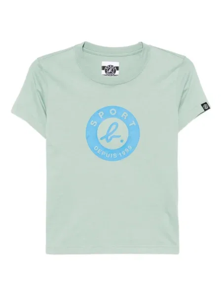 Koszulka Sport B. By Agnès B. z nadrukiem zielona