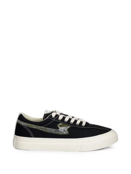 Sneakerși Stepney Workers Club cu broderie din canvas negru