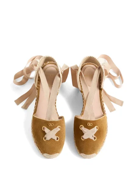 Espadrile Valentino Garavani din piele maro
