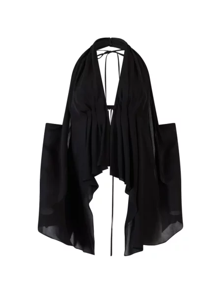 Top Rosie Assoulin z falbankami czarny