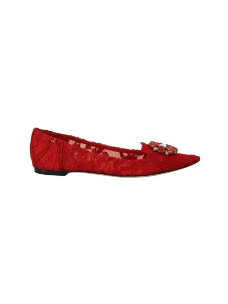 Balerinki Dolce And Gabbana bez obcasa czerwone