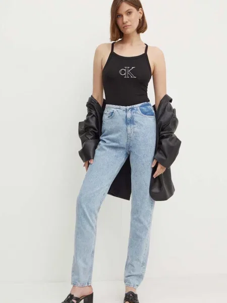 Kavbojke Calvin Klein Jeans modra