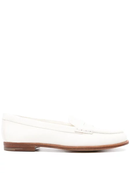 Pantofi loafer Church's din piele slip-on alb